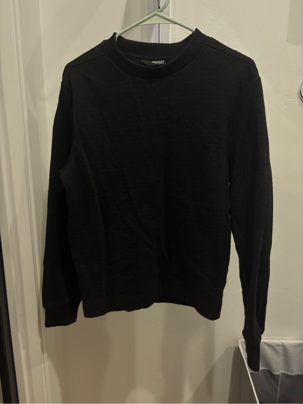 Murano Men's Black Crewneck Sweater